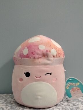 NWT Squishmallows Pink & Cream Molly Mushroom Plush